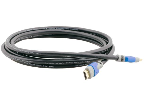 Kramer HDMI High-Speed HEC -  3,0 m HDMI Kabel m/Ethernet 26AWG Sort 4K 